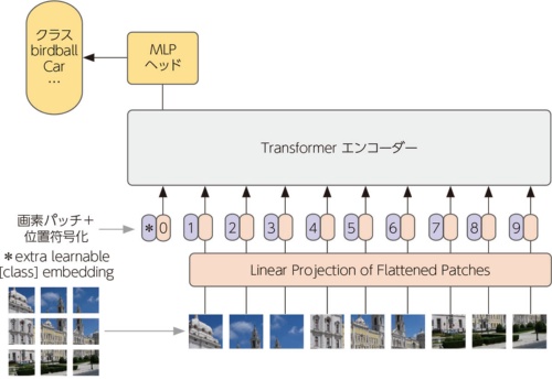 図1　Vision Transformerのネットワークアーキテクチャ