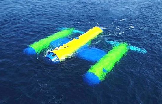 IHIの水中浮遊式海流発電、黒潮での実験で最大出力30kWを達成 | 日経