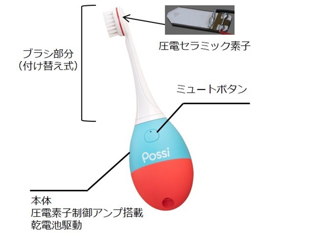 歯に当てると音楽が聞こえる歯ブラシ、京セラの圧電素子を利用 | 日経