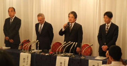 エフエム東京が開いた記者会見の様子