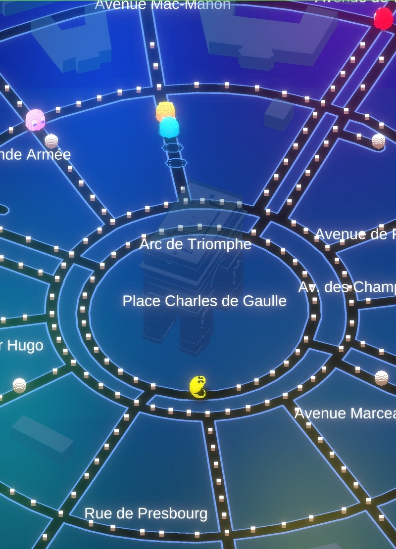 バンナム グーグルで地図ゲー 実在の街をパックマンでウロウロ 日経クロステック Xtech