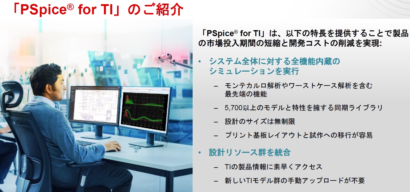 PSpice for TIの主な特徴