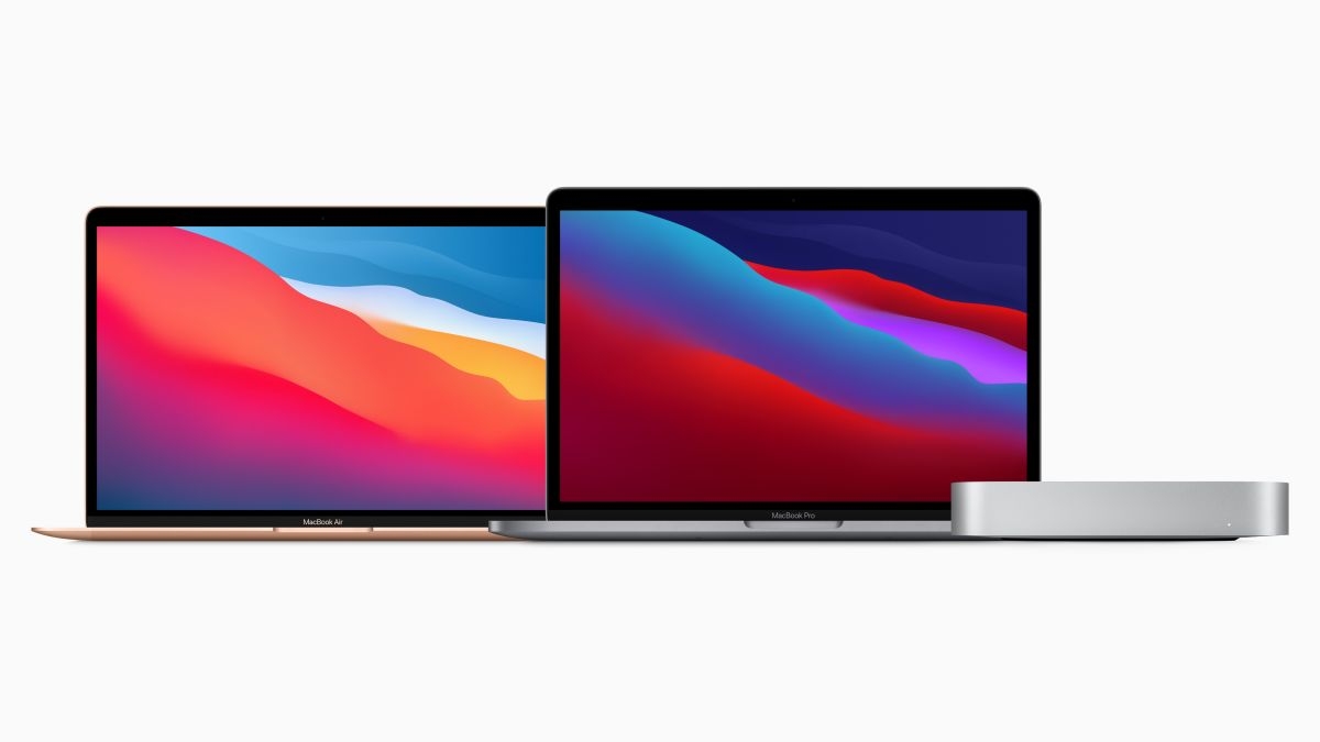 「M1」を搭載した「MacBook Air」と13型「MacBook Pro」、「Mac mini」 （出所：Apple）