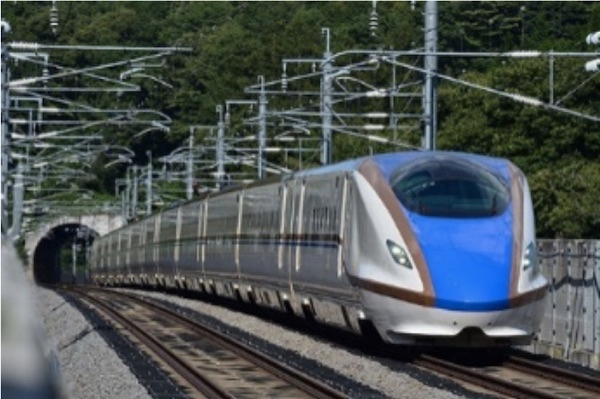 図1：走行試験に使用する新幹線「E7系」車両 （出所：JR東日本）