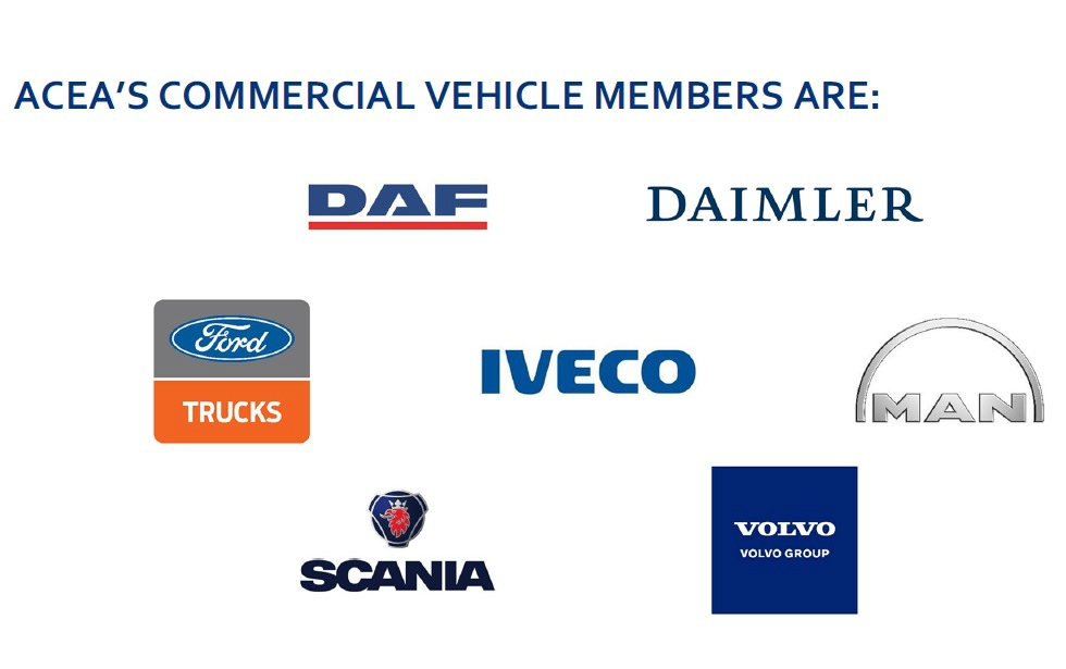 欧州自動車工業協会に加盟する商用車メーカー7社 （出所：ACEA）