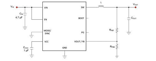 発売した降圧型DC-DCコンバーターICの応用回路例