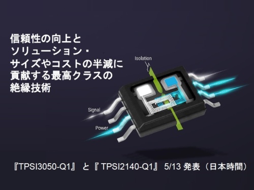 図　日本TIはEVの高電圧システムに対応した小型絶縁部品を発表した