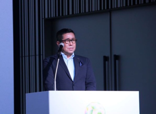 グーグルの奥山真司日本法人代表。「官民一体で（コンソーシアムという）大きな枠を構築し、イノベーション人材を支援していく」と話した