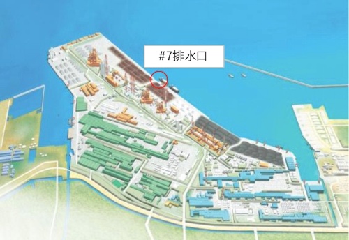 図　東日本製鉄所君津地区の「＃7排水口」の位置