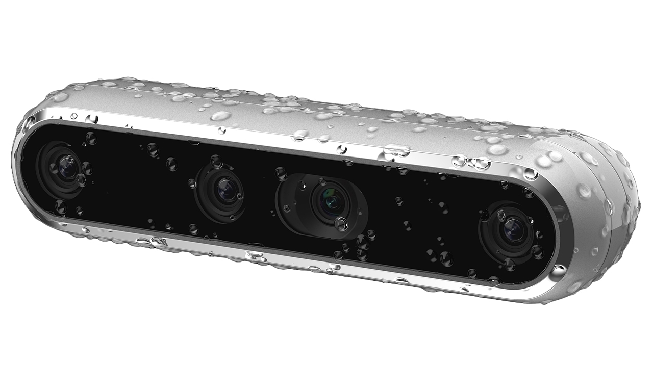図1　IP65の防塵・防水性能をもつ距離画像センサー「RealSense Depth Camera D457」 （画像：Intel）