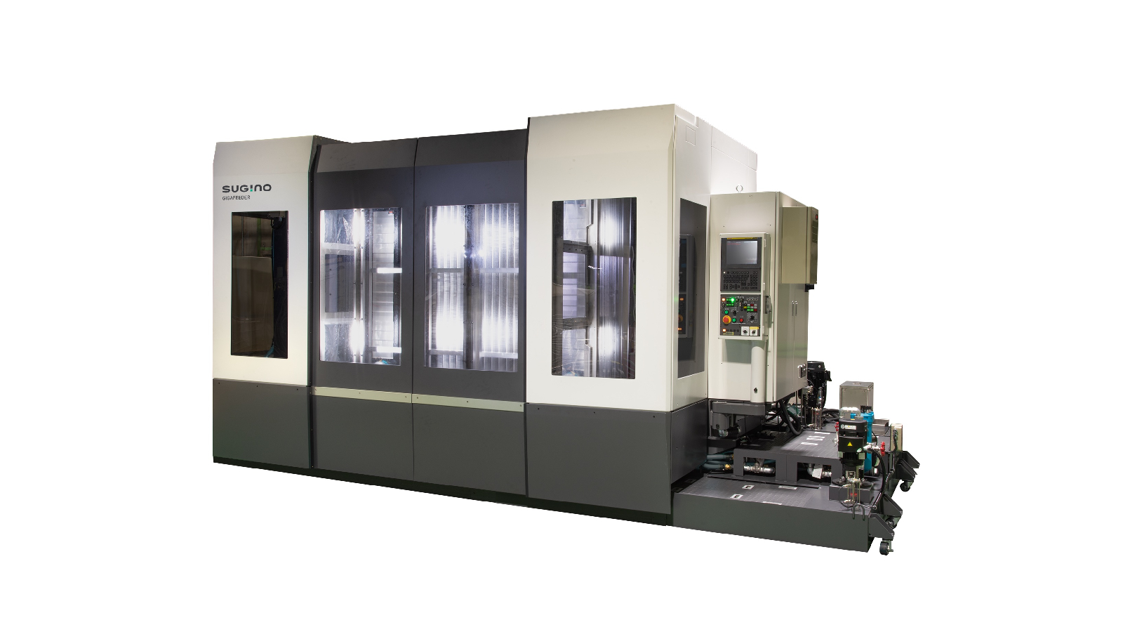 主軸テーパー40番で30番並みの設置スペース、スギノマシンの立形MC