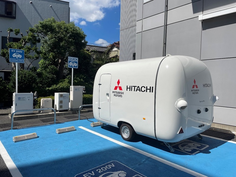PHEVの使用済み電池でエレベーター駆動、三菱自と日立が実証実験
