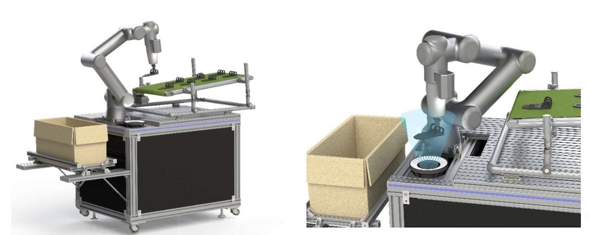 射出成形品のピッキング・検査・梱包を自動化するロボ、NEC系が試作機