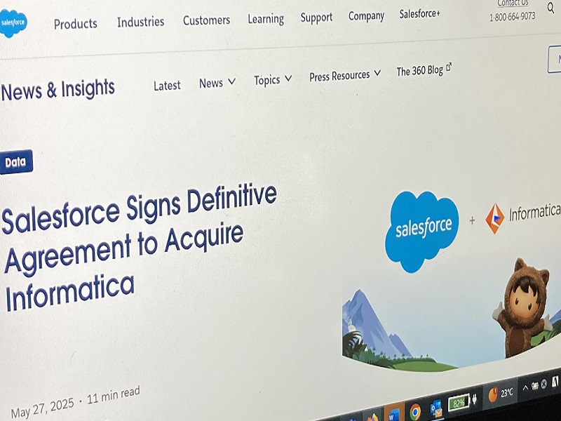 セールスフォースが1兆円強でインフォマティカ買収、AI向けデータ基盤を強化