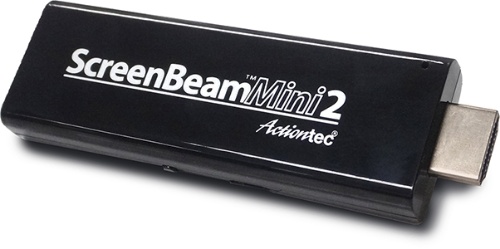 Actiontec「スクリーンビーム ミニ2 Continuum」を液晶デジタルサイネージのHDMI端子に差し込むだけで、PCからWi-Fiを介したワイヤレス表示が可能に