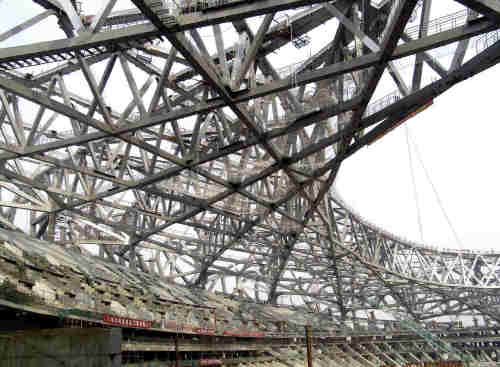 北京五輪の「鳥の巣」スタジアムが建設を再開 | 日経クロステック（xTECH）